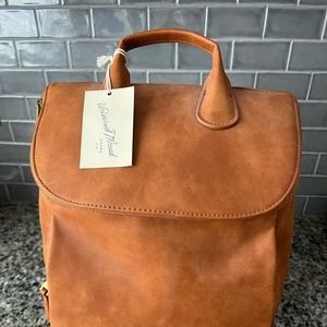 Universal Thread Brown Faux-Leather Backpack